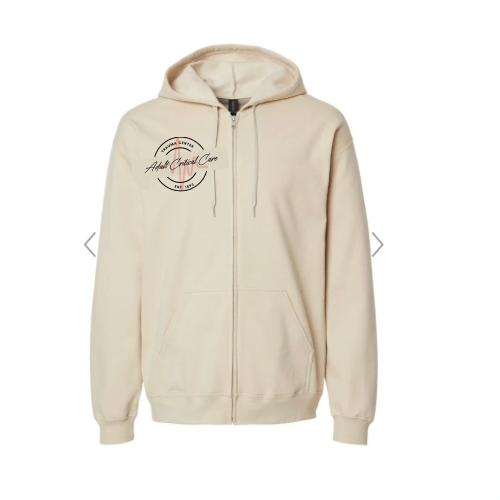 Hoodie Zip-up Jacket- Unisex w/ Embroidery