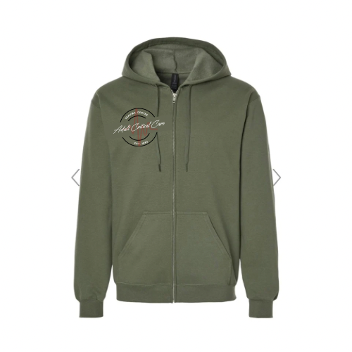 Hoodie Zip-up Jacket- Unisex w/ Embroidery
