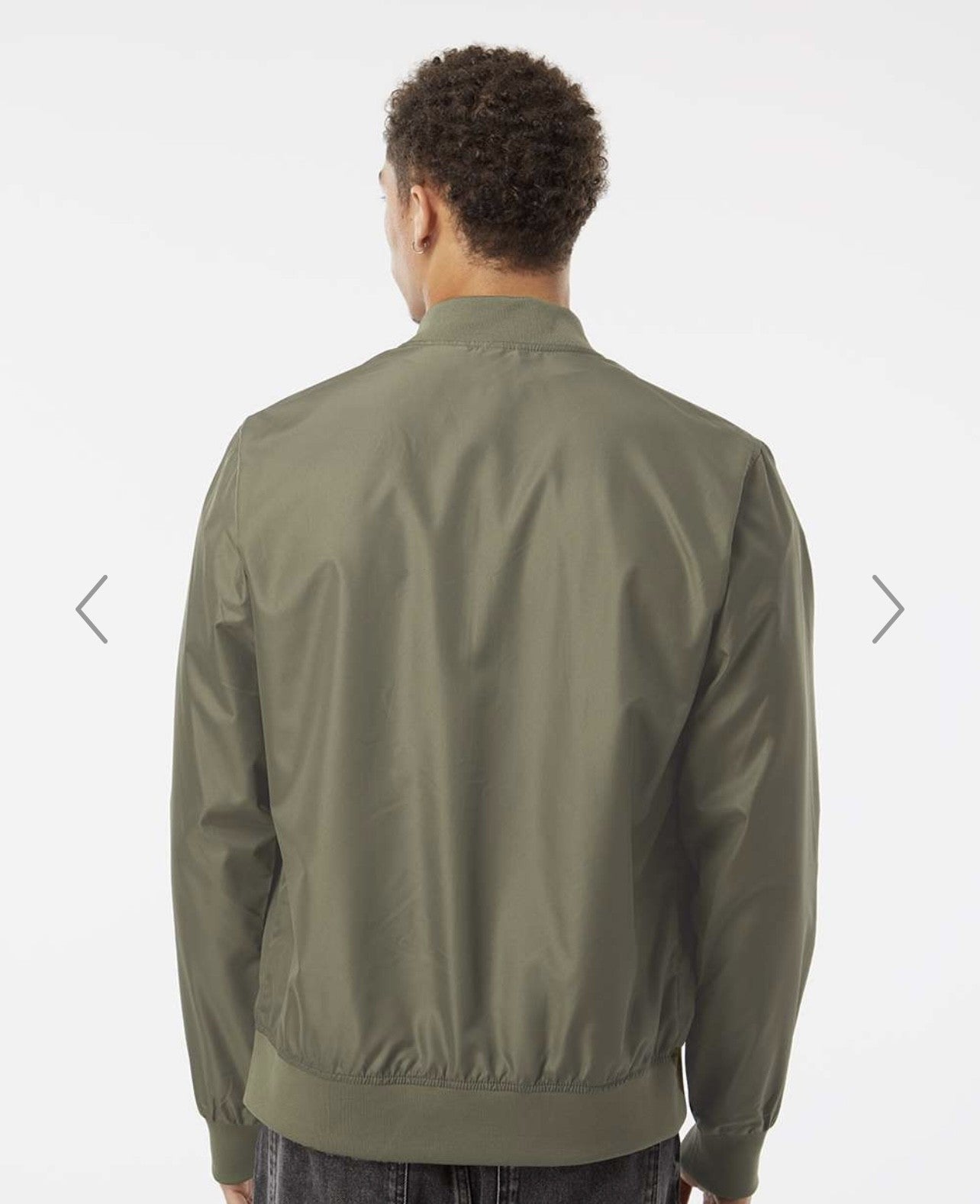 Unisex Lightweight Army Green Bomber Jacket