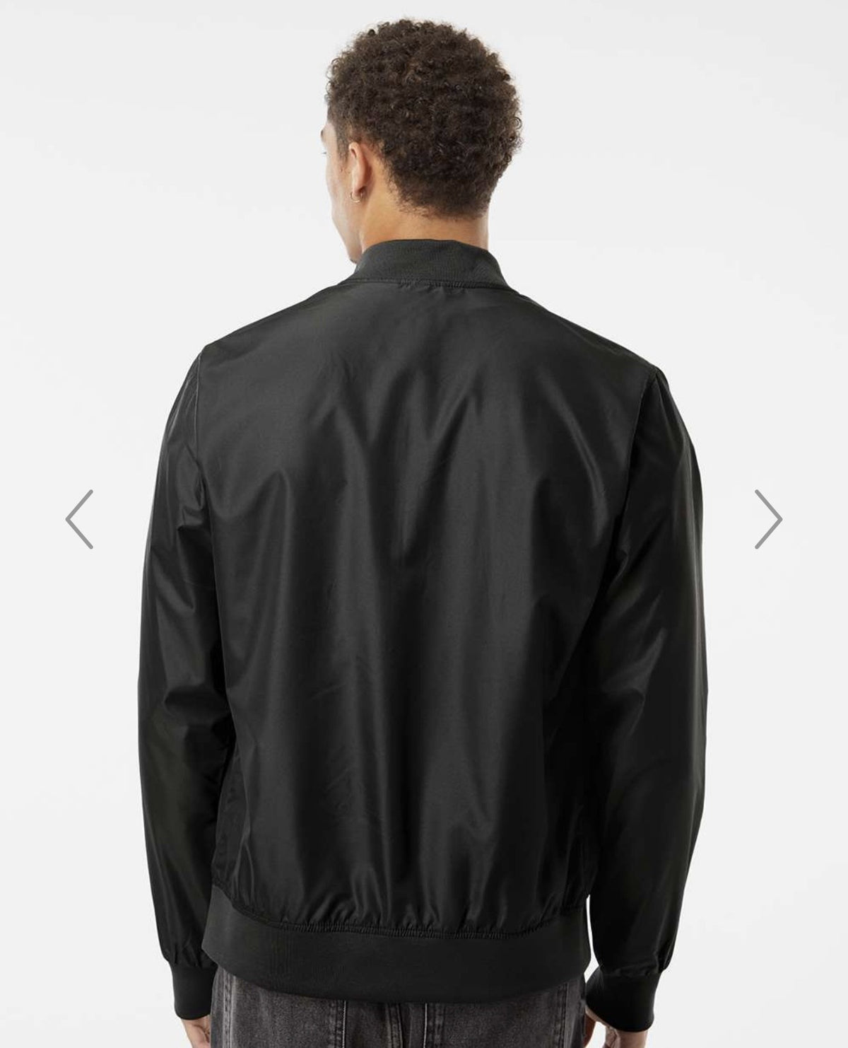 Unisex Lightweight Black Bomber Jacket