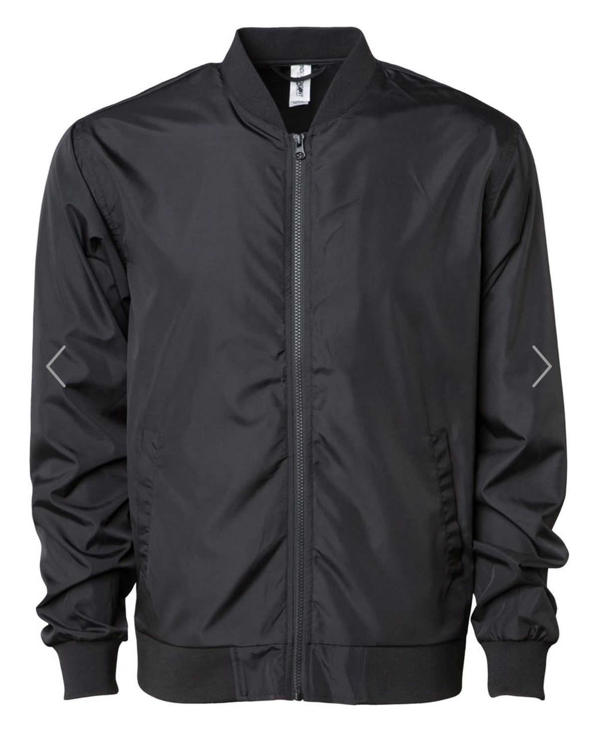 Unisex Lightweight Black Bomber Jacket